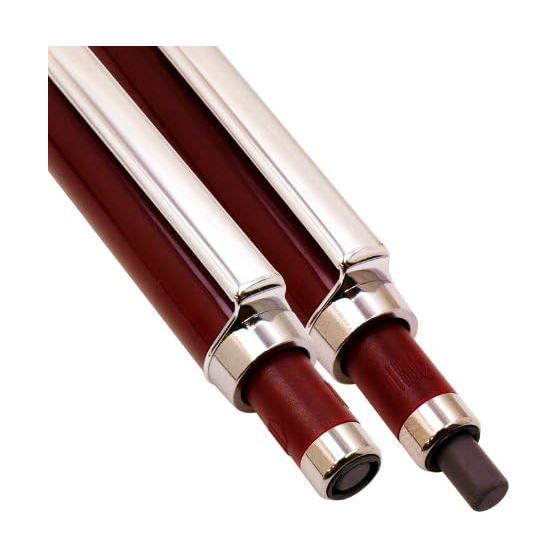Sharp Pencil ZeroShin Wine Red MZ-500A #10 Usable to Last Lead Drop, Rotating Lead Advance, Eraser