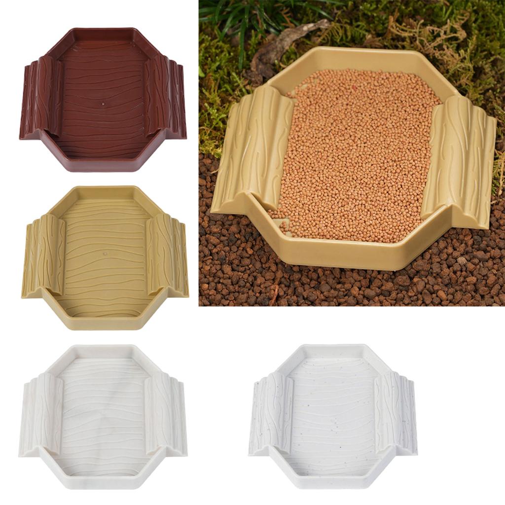 Miniature Turtles Soaking Tub Habitat Simulation Plastic Reptiles Bath Water Basin with Ramp For Indoor And Outdoor