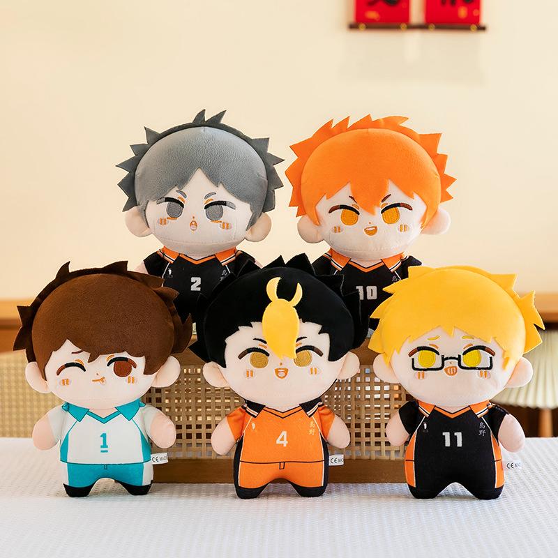 23cm Kawaii Haikyuu Plush Toy Volleyball Stuffed Anime Doll Hinata Shoyo Tobio Kageyama Yu Nishinoya for Fans Kids Birthday Gift
