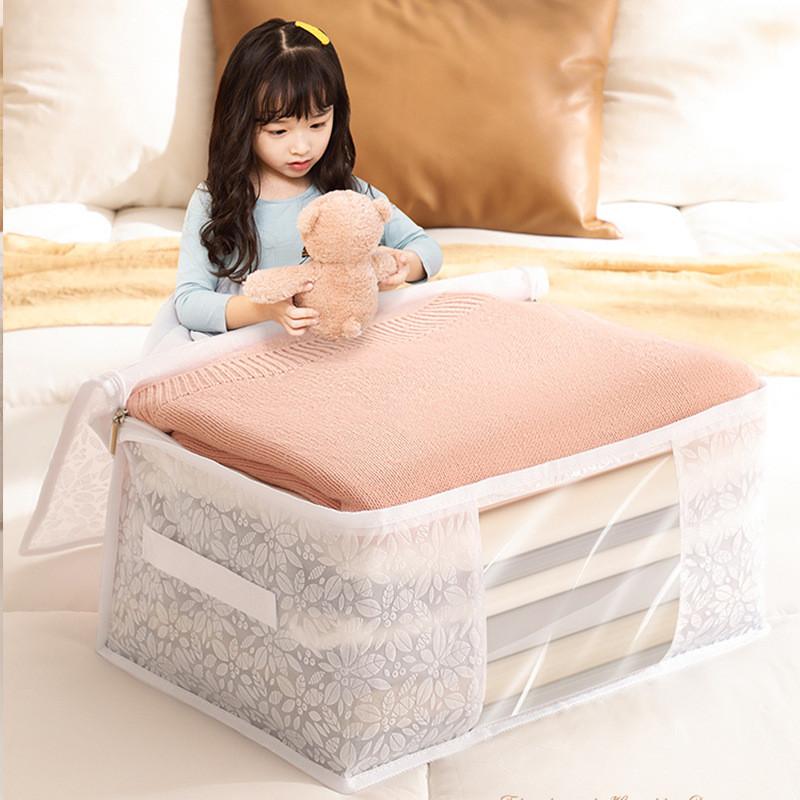 Large Capacity Quilt Storage Bag With Waterproof Material For Bedroom Organization