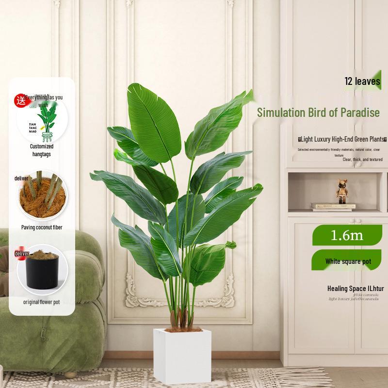 Luxurious Indoor Bionic Bird of Paradise Faux Plant