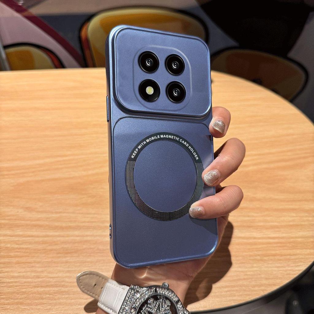 Metallic Finish Magnetic TPU Phone Case for Xiaomi Redmi Note 14 Pro+ 14 Pro 5G 4G,POCO X7 5G Shockproof Matte Soft Cover
