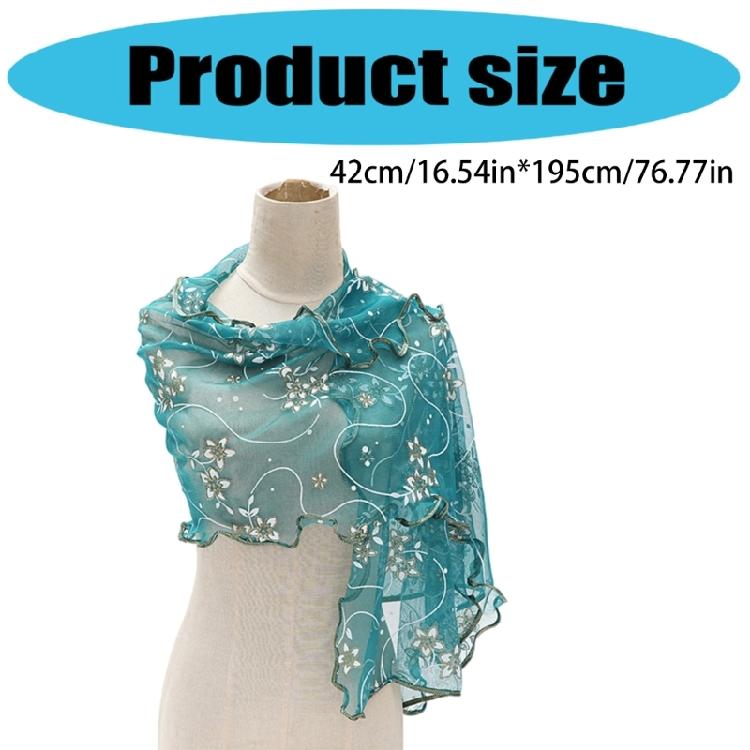 Eleganter Blumen-Spitzen-Schal Glatter Polyester-Wickel Stilvolles Accessoire Für Moderne Frauen