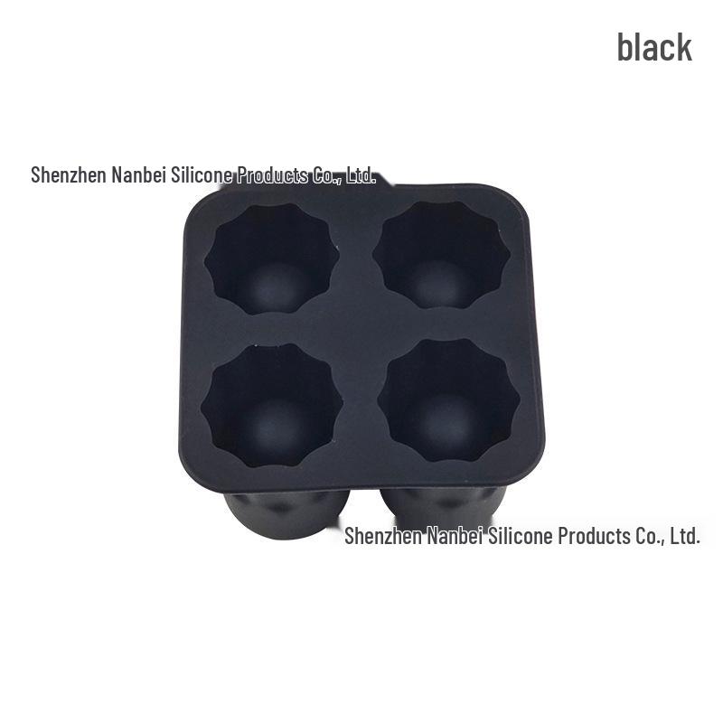 Silicone 4-Hole Ice Cube Tray for Whiskey and Summer Drinks
