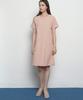 THE-ABON Women'S Cool Linen Mini Dress Beige