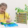 Wooden Paint storage rack 35-hole wall mount Paint Round Bottle Organizer Display Stand For Miniature Paint Set