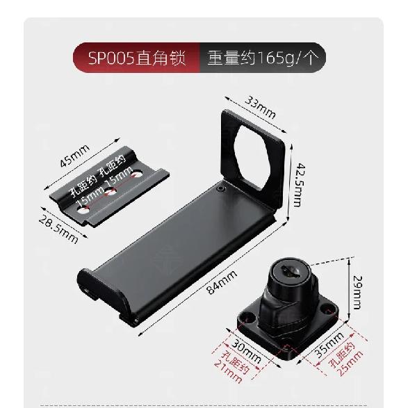 Entry Metal Door Lock Internal Locking Right Angle Lock Buckle Anti-theft Locks Password Padlock Home Cabinet Door Locks