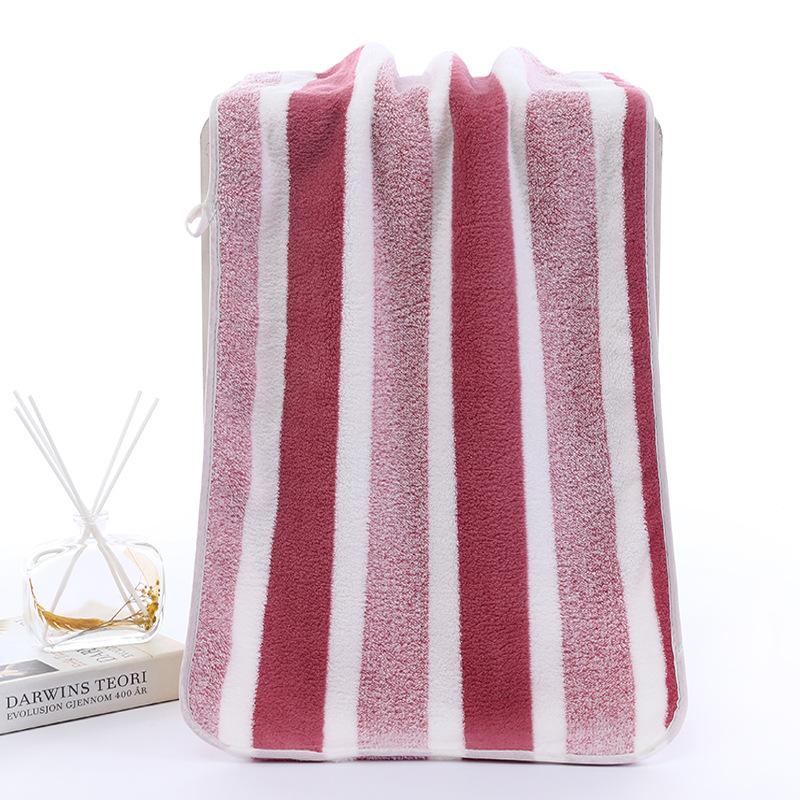 1 pcs Striped Face Towel Absorbent & Quick-drying Super Soft Skin-friendly Bathing Hand Towel For Home Bathroom 35x75cm