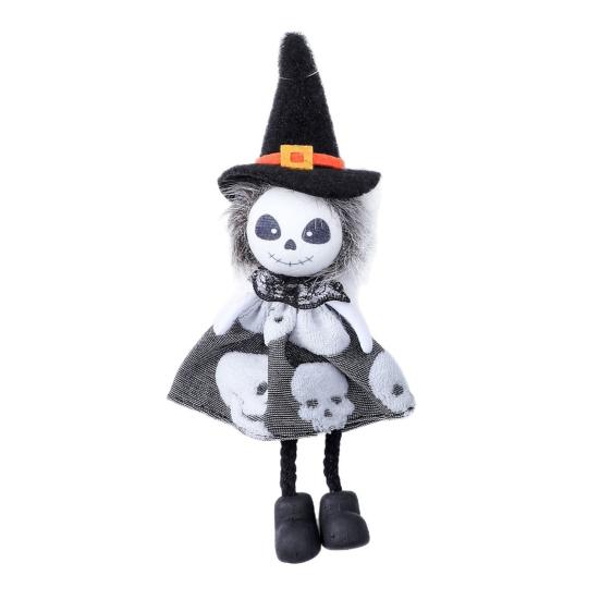 Halloween Hanging Decoration Pumpkin Ghost Witch Black Cat Plush Dolls Tree Ornaments for Indoor Outdoor Home Yard Porch Tree Decor