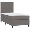Maison Exclusive - Sommier à lattes de lit avec matelas et LED Gris 100x200 cm