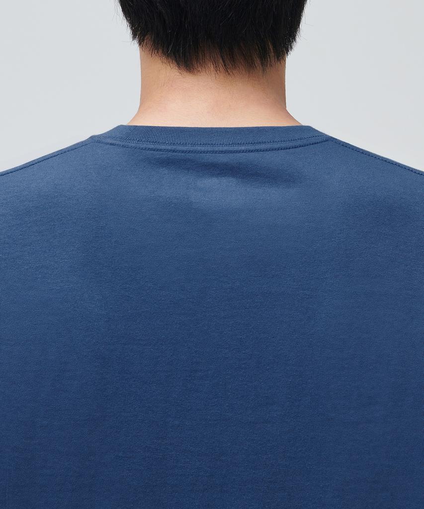 MUSINSA STANDARD Basic Long Sleeve T-Shirt [Grayish Blue]