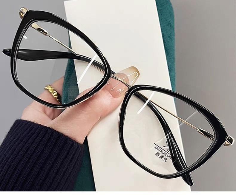 Unisex Stilvolle Großrahmen Cat-Eye Lesebrille Ultraleicht HD Blaulichtblockierend Alterssichtigkeit Brille Mode Polygon Brille