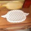 Thicken Cute Angel Wings Coasters Polka Dot Print Table Mat Insulated Coaster  Home Decoration