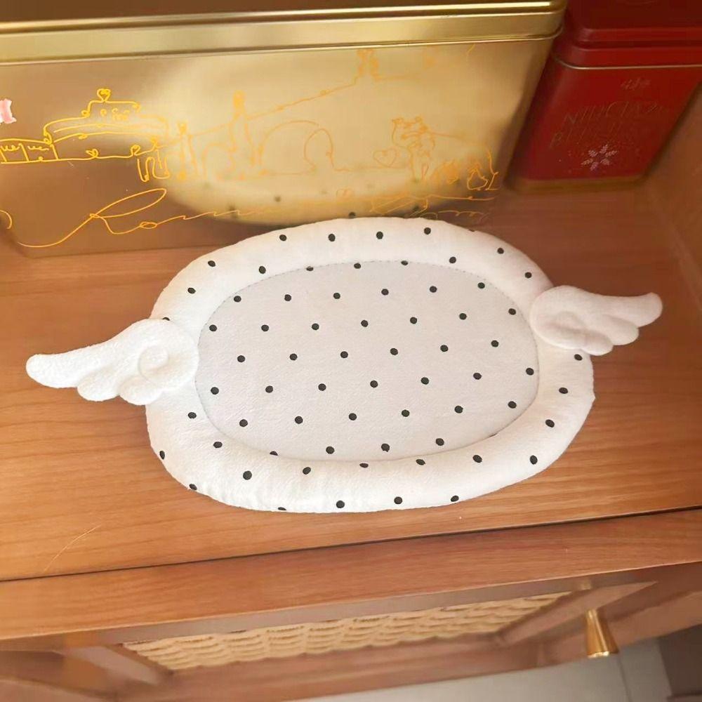 Thicken Cute Angel Wings Coasters Polka Dot Print Table Mat Insulated Coaster Home Decoration