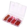 500Pcs Carbon Steel Plated White Zinc Red Insulation Flat Washer Set