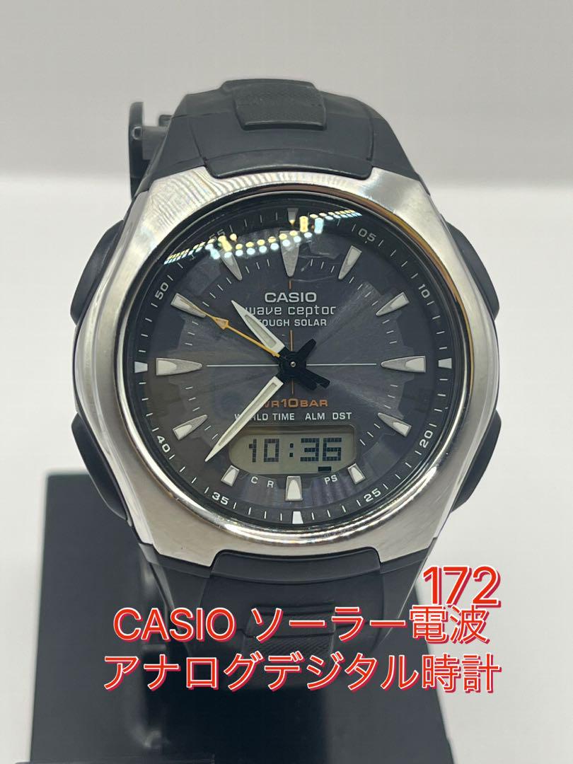 

[Б/У] CASIO Аналогово-цифровая комбинированная модель Солнечные Радиоуправляемые Наручные часы