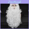 Christmas Santa Claus Beard Wig Adult Cosplay Costume Accessory High Quality Heat Resistant Synthetic Fiber