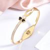 2026 Summer New Open Bracelet Sweet Sparkling Square Diamond Jewelry Love Does Not Fade Bracelet