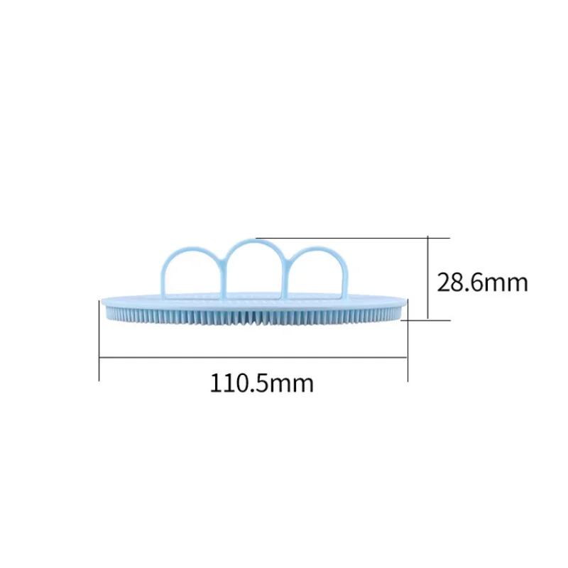 Silicone Body Scrubber Natural Bristles Skin Exfoliator Scrub Shower Sponge Brush Silicone Bath Shower Brush