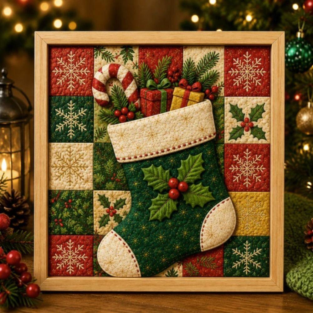 1 Set Cotton Fabric Christmas Fabric Painting Kit Christmas Handmade Art Kit  Holiday Art Activity