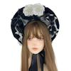 Romance Bonnet Hat Styling Headbands Lace Flower Hairhoop For Women Girl Anime Event Photoshoots And Costume Parties
