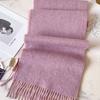 100 pure wool scarves for men's autumn and winter gray double-sided high-end gift boyfriend men's cashmere shawl