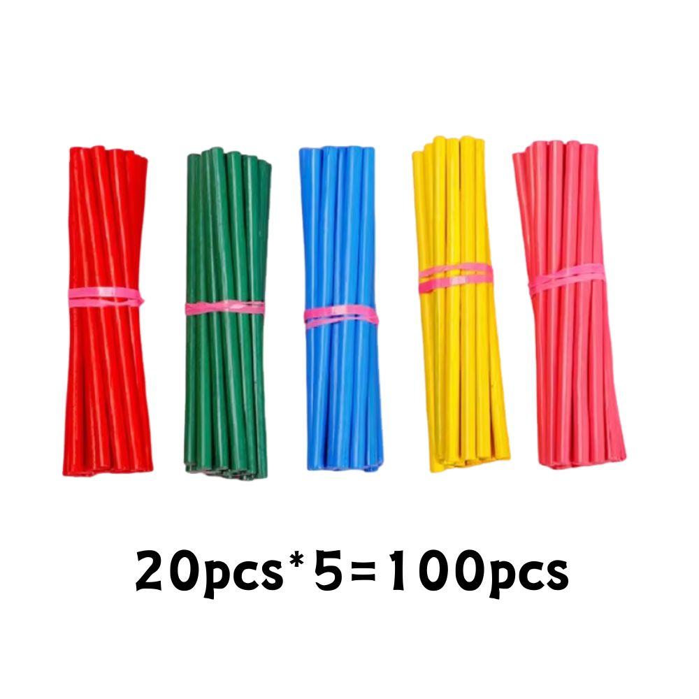 

100pcs Wooden Counting Sticks Multiple Colors Math Teaching Aid Visual Sensory Hand Eye Coordination Ability Cultivation YMY