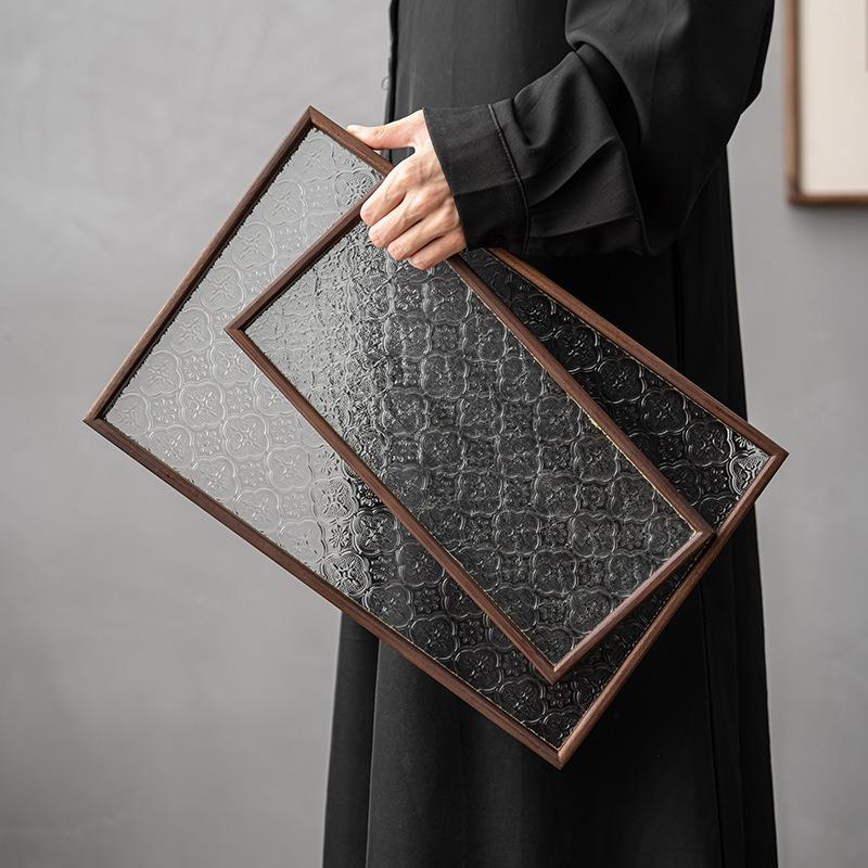 Glass Storage Tray Modern Fruit Trays Elegant Decorative Living Room Tray Beautiful Aesthetic Luxury Serving Plates Home Decor