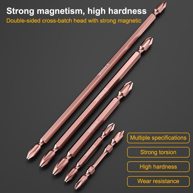 1 Bucată Oțel Aliat Cap Dublu Șurubelniță Electrică Bit Cruce Șurubelniță Electrică Unealtă de Mână