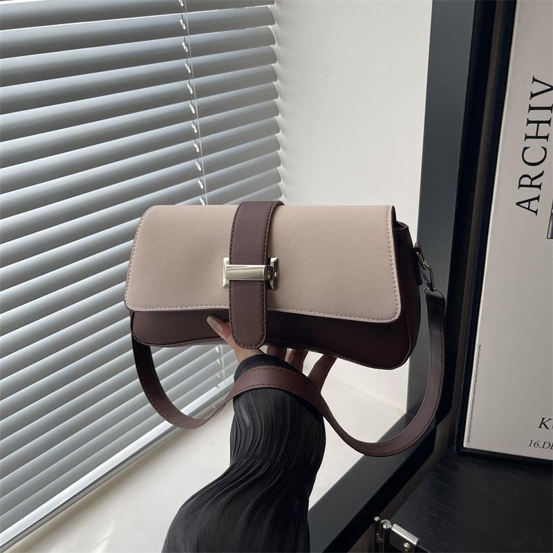 Premium textured bag women's new retro small square bag niche simple underarm bag versatile shoulder messenger bag