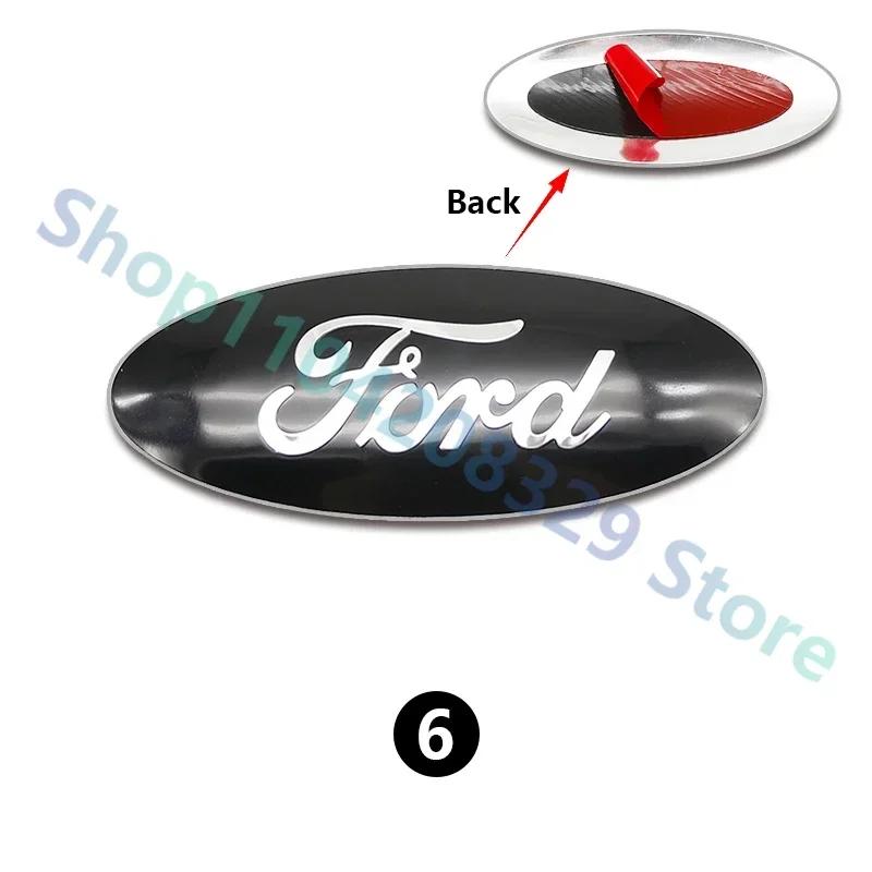 Ny 2026 Bilklistermärke Aluminium Bilemblem 12,5x5cm för Ford Ranger Explorer Focus 3 Fiesta Fusion Escape Kuga Transit Edge Mondeo