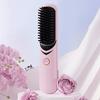Cordless Hair Straightener Brush 3 Temp Adjustable Fast Heating Portable Travel Negative Ion Hot Brush Electric Curly Hair Styling Detangling Comb