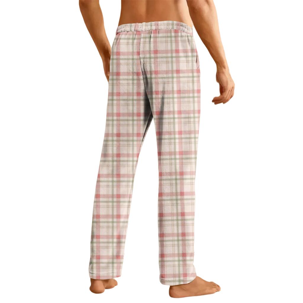 Men's Home Soft Pajama Pants Drawstring With Pockets Casual Sports Pants