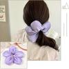 Soft Pillow Elastic Hair Band Scrunchie for Women Luxury Design Big Flower Filled Cotton Solid Satin Ponytail Ties Accessories