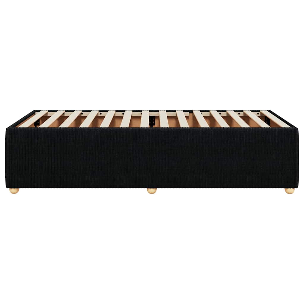 Bed Frame Black Fabric