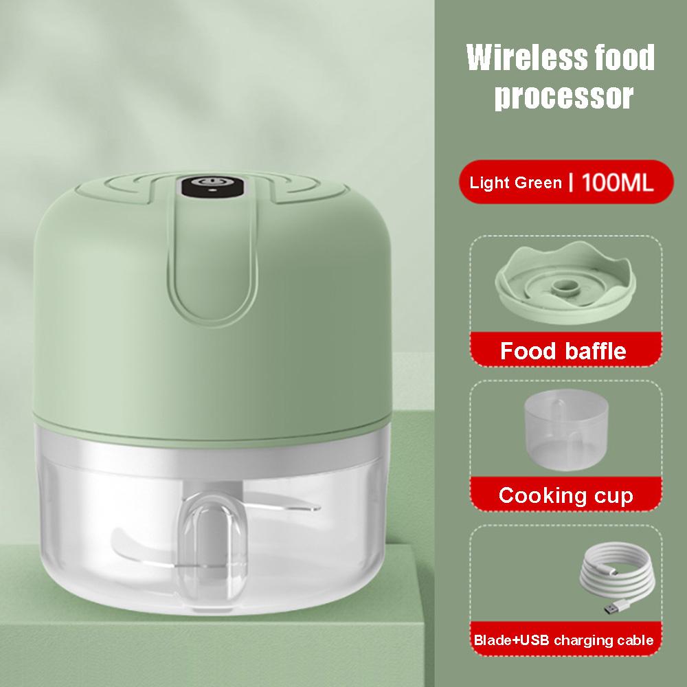 100/250ml Mini USB Wireless Garlic Masher Press Mincer Vegetable Chili Meat Food Chopper Kitchen Accessories
