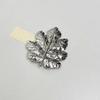 Exquisite Corsage Ornament Maple Leaf Brooch Vintage French Style Long Leaf Pin Gold Chest Flower Metal Glossy Brooch Gift