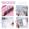 A6 Money Budget Planner Pořadač s obálkami na zip Peněžní obálky pro rozpočtování Money Organizer pro hotovostní rozpočet Binde