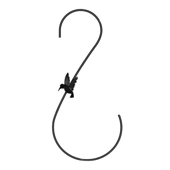 Bird Feeder Hook S Shaped Metal Hummingbird Feeder Hook with Decorative Patterns Hangers