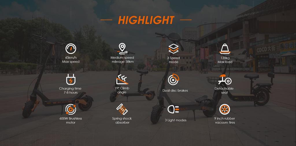 KuKirin G2 PRO 600W Elektroroller, 48V 15.6Ah 58km Reichweite, 45km/h, 9" Schlauchlose Reifen, Faltbarer E-Scooter