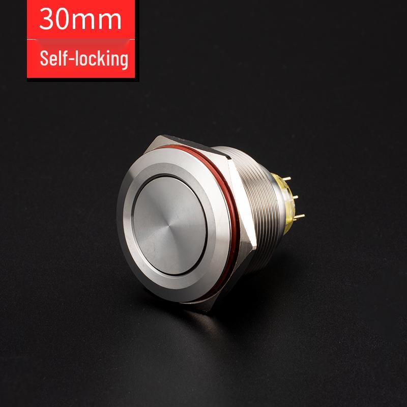 30mm Metal Pushbutton Switch: Self-Reset, Self-Locking, Double Flash Control, Two-Way with Light, Two On/Off Functions