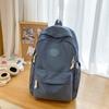 Solid Color Student Schoolbag Women's Lightweight Backpack