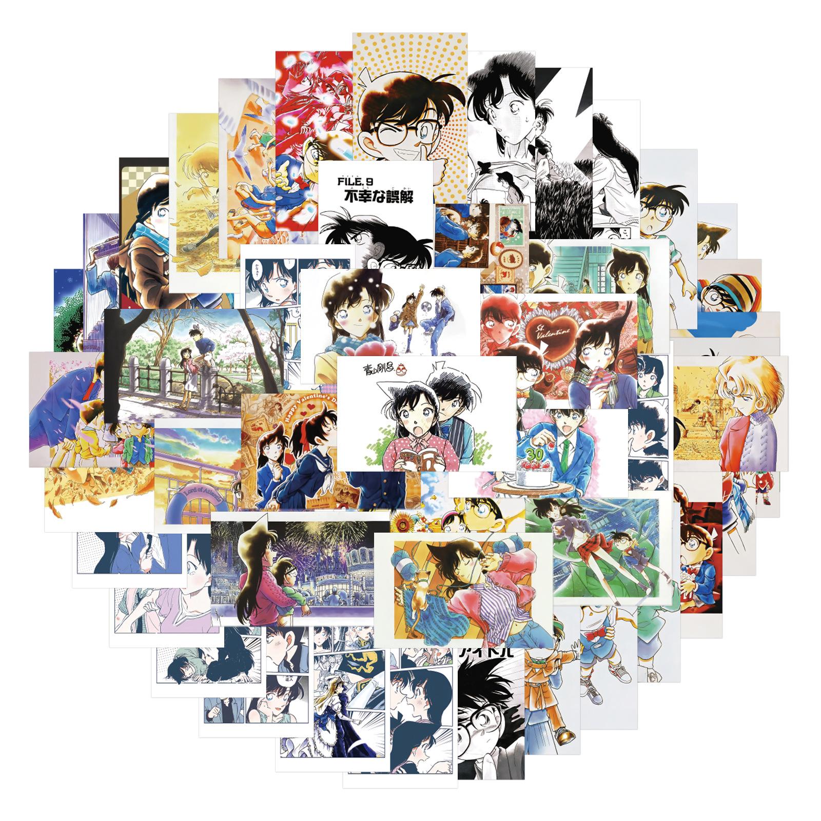 

80 Оригинальных рисунков Детектива Конана Граффити Наклейки Украшают Холодильник Скутер DIY Наклейки для личности