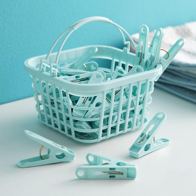 30Pcs/Pack Clothes Drying Clip Balcony Windproof Strong Drying Clips Outdoor Drying Underwear Socks Scarf Fixing Clip