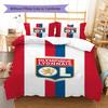 Olympique Lyonnais Pattern Bedding Set Quilt Cover Pillowcase Home Decor Gift (1 * duvet cover + 2 * pillowcase, without core)