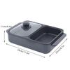 2-in-1 Indoor Antihaft-Elektro-Hot Pot und Pfanne, Tragbarer Multifunktionaler Rauchloser Koreanischer BBQ-Grill, Geeignet für 1-2 Personen