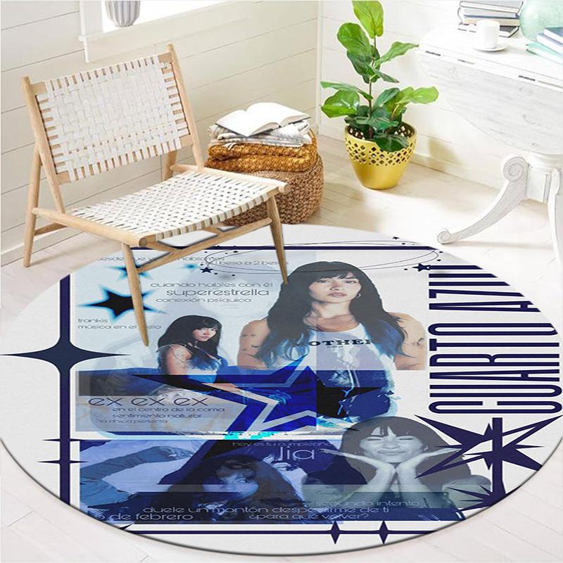 Aitana Round Area Rug,Carpet Rug for Living Room Bedroom Sofa Playroom Decor,Non-slip Floor Mat