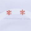 Purple Gold Shiny Small Snowflake Stud Earrings Temperament Fashion Color Gold Plated Rose Gold Stud Earrings