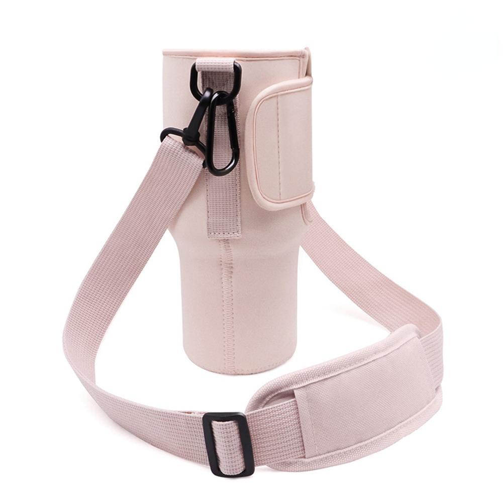 პორტატული სასარგებლო წყლის ბოთლის ჩანთა სასმელის ჭიქის ყდის დამჭერი რეგულირებადი მხრის სამაგრი ჯვარედინი ცოცვაზე