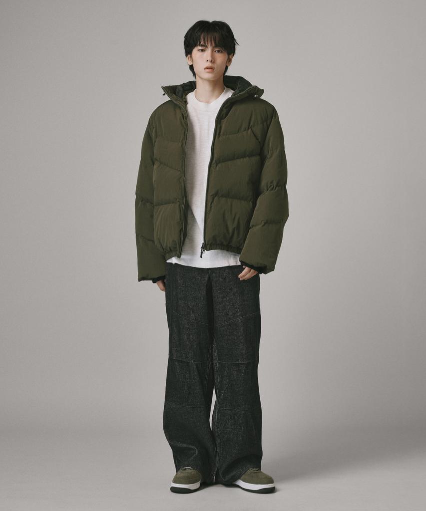 Beodeonteu Corduroy Cut-Out Layered Pants [Black]